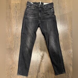 Rag and Bone Nina High Rise Ankle Skinny Gray Jeans